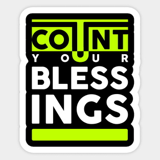 Count Your Blessings Sticker